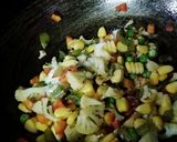 A picture of step 1 of Mix veg Tomato corn soup.