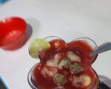 A picture of step 2 of Watermelon mocktail with kulfi ice cream.