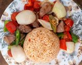 Hình bước làm 4 của món Cơm bò lúc lắc