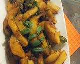 A picture of step 5 of Spicy fried potato sabzi.