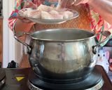 A picture of step 2 of Cambodian fish and pineapple soup.
