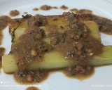 Foto del paso 8 de la receta: Canelón de puerro, con su emulsión y picada de almendras