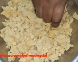 A picture of step 5 of Moongdal puttu.