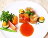 Hình bước làm 5 của món GÀ cuộn rau củ nướng
