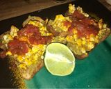 A picture of step 3 of Southwest avocado toast.