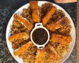 A picture of step 11 of Japanese fried fish with microwave rice.