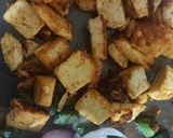 A picture of step 3 of Kadhai Paneer.