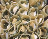 A picture of step 9 of Cannelloni Towers with Filling.