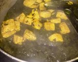 A picture of step 6 of Palak paneer.