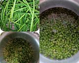 A picture of step 1 of Green Beans/Barbati Subji.