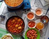 Hình bước làm 3 của món Tokpokki Hàn Quốc vị truyền thống O'Food
