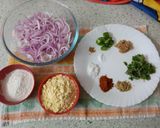 A picture of step 1 of Ulli vadai (onion vadai).
