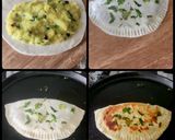 A picture of step 3 of Bolani - Afghani Breakfast - Flatbread Stuffed With Potatoes, Spring Onions, Cilantro And Spices.