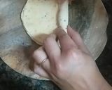 A picture of step 5 of Seven layered puris.