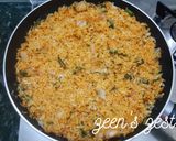 A picture of step 3 of Mirchi Chawal.