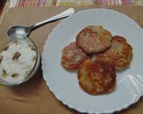 A picture of step 4 of Potato and water chestnut pancakes.