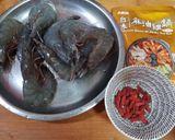 蔴油鮮蝦（電鍋料理）的食譜步驟1照片