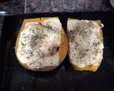 Foto del paso 5 de la receta: Calabaza rellena con milanesa al horno