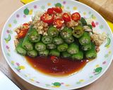 日式辣味涼拌秋葵（快速家常料理）的食譜步驟2照片