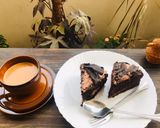 A picture of step 7 of Chocolate brownie cake with tea ☕️.