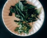 A picture of step 1 of Super healthy soft crispy spinach(palak) veggi parotha.
