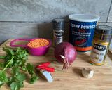 A picture of step 1 of Mushoor Daler Bora - Bengali lentil fritters.