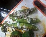 A picture of step 3 of Stuffed kheema karela.