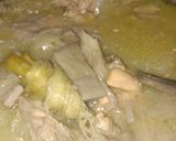 Foto langkah ke 7 dari resep Opor Nangka & Ayam bumbu putih.
