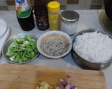 Foto langkah ke 1 dari resep Nasi goreng pete ikan asin.