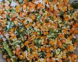 A picture of step 6 of Carrot Beans poriyal.