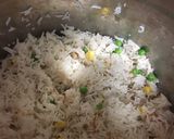 A picture of step 3 of Rhonda’s instant pot favorite rice.