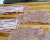 Foto del paso 2 de la receta: Filetes de pechuga de pavo rellenos de bacon y tomate en Airfryer