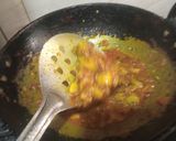 A picture of step 3 of Tori ki sabzi.