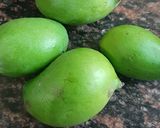A picture of step 1 of Mango panna.