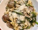 A picture of step 8 of Pasta with Broccoli Rabe and Italian Sausage.