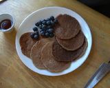 A picture of step 4 of Vegan Banana Oatmeal Pancakes.