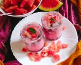 A picture of step 3 of Muhabbat sharbat with chia seed 😋 🍉🍉.
