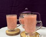 A picture of step 3 of Roohafza Chai/Rose Tea.