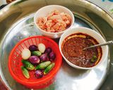 รูปขั้นตอนการทำที่ 1 ของ หมูสับผัดน้ำพริกกะปิ