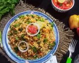 A picture of step 7 of Veg Schezwan Fried Rice.