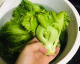 Hình bước làm 1 của món Búp cải bẹ chấm mắm trứng🥬🥚 (Cải Đông Dư)