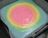 Foto langkah ke 5 dari resep Rainbow Ogura Cake.
