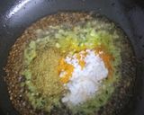 A picture of step 2 of Urad daal with Jowar roti.