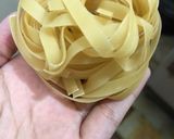 A picture of step 4 of Chicken Alfredo Pasta.