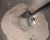 A picture of step 1 of Singhada aata Katli.