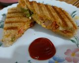 A picture of step 7 of Grilled Cheese Sandwich with Egg & Vegetables.