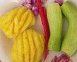 Foto langkah ke 2 dari resep Bola Gulai, Liwet Sayur, Acar & Keripik.