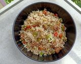 এগ চিকেন ফ্রাইড রাইস (Egg chicken fried rice recipe in Bengali) রেসিপি ধাপ - 6 ছবি