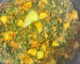 A picture of step 4 of Aloo Palak Sabji.