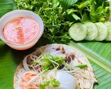A picture of step 4 of Mixed Bánh Xèo by Ms. Rose.